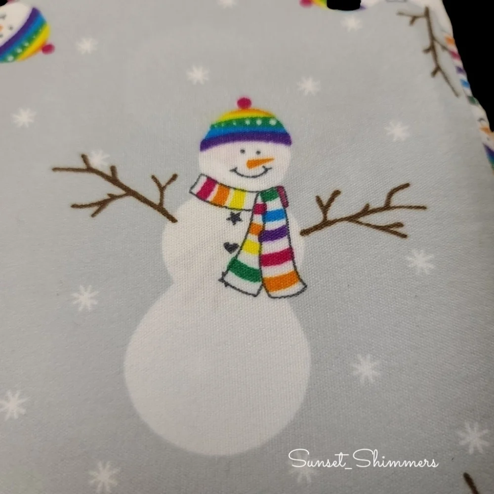 4pc Issac Mizrahi Snowman Rainbow Hat & Scarf Christmas QUEEN Bed Sheet Set New